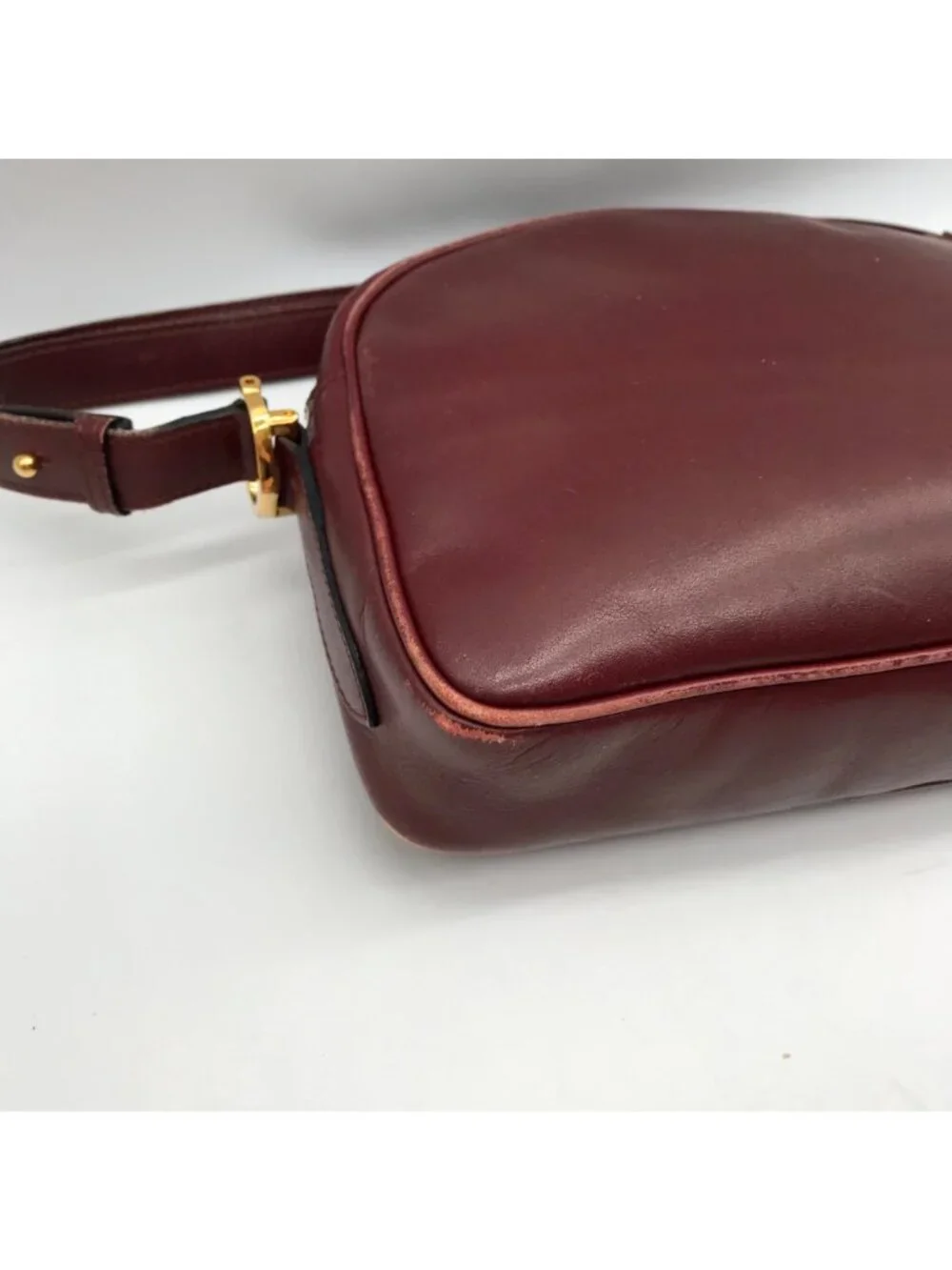 Cartier Burgundy Leather Must De Cartier Shoulder Bag
